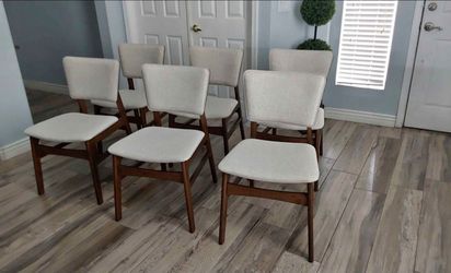 Six beautiful mid-century dining chairs