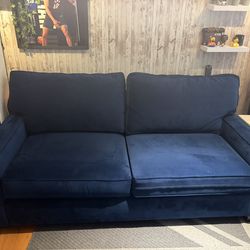 Pottery Barn Comfort Square Arm Sleeper Sofa – Navy Velvet