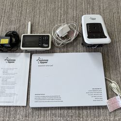 This is a Tommee Tippee Closer to Nature digital baby monitor system with a movement sensor pad