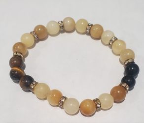 Matching Yellow Earrings And Bracelet