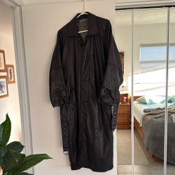 Leather Black Trench 