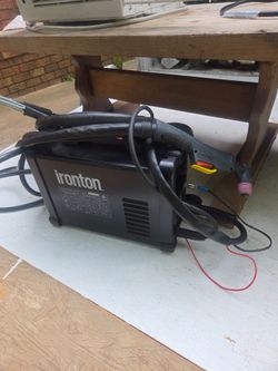 This device is an Ironton 20 Amp Plasma Cutter. It is a portable industrial machine used for cutting metals using a plasma torch.