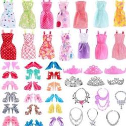 30pc Doll Accessories For Barbie Clothes Shoes Barbie Jewelry 