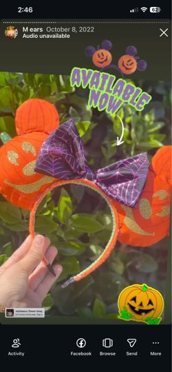 Minnie Mouse pumpkin ears