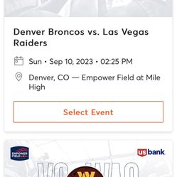BRONCOS TICKETS 