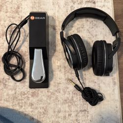 Piano Pedal And Headphones 
