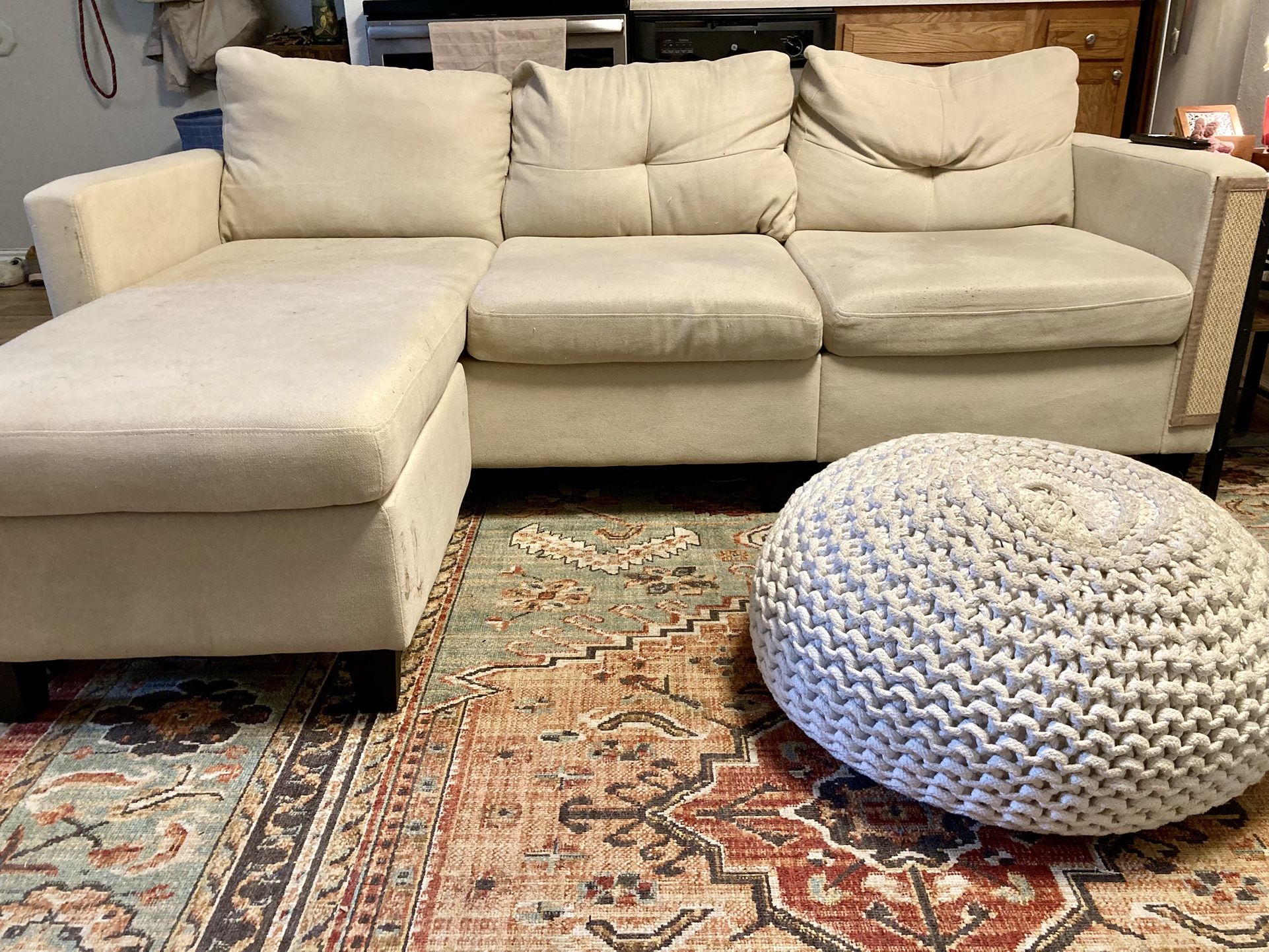 Couch with Ottoman