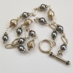 Sterling Silver And Beads Necklace 