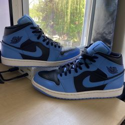 Size 12 - Jordan 1 Mid University Blue Black