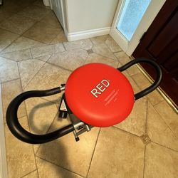 Red XL Fitness Ab & Core Machine Abdominal Exercise Chair Adjustable Resistance