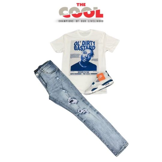 White & Blue ODB Graphic shirt $28