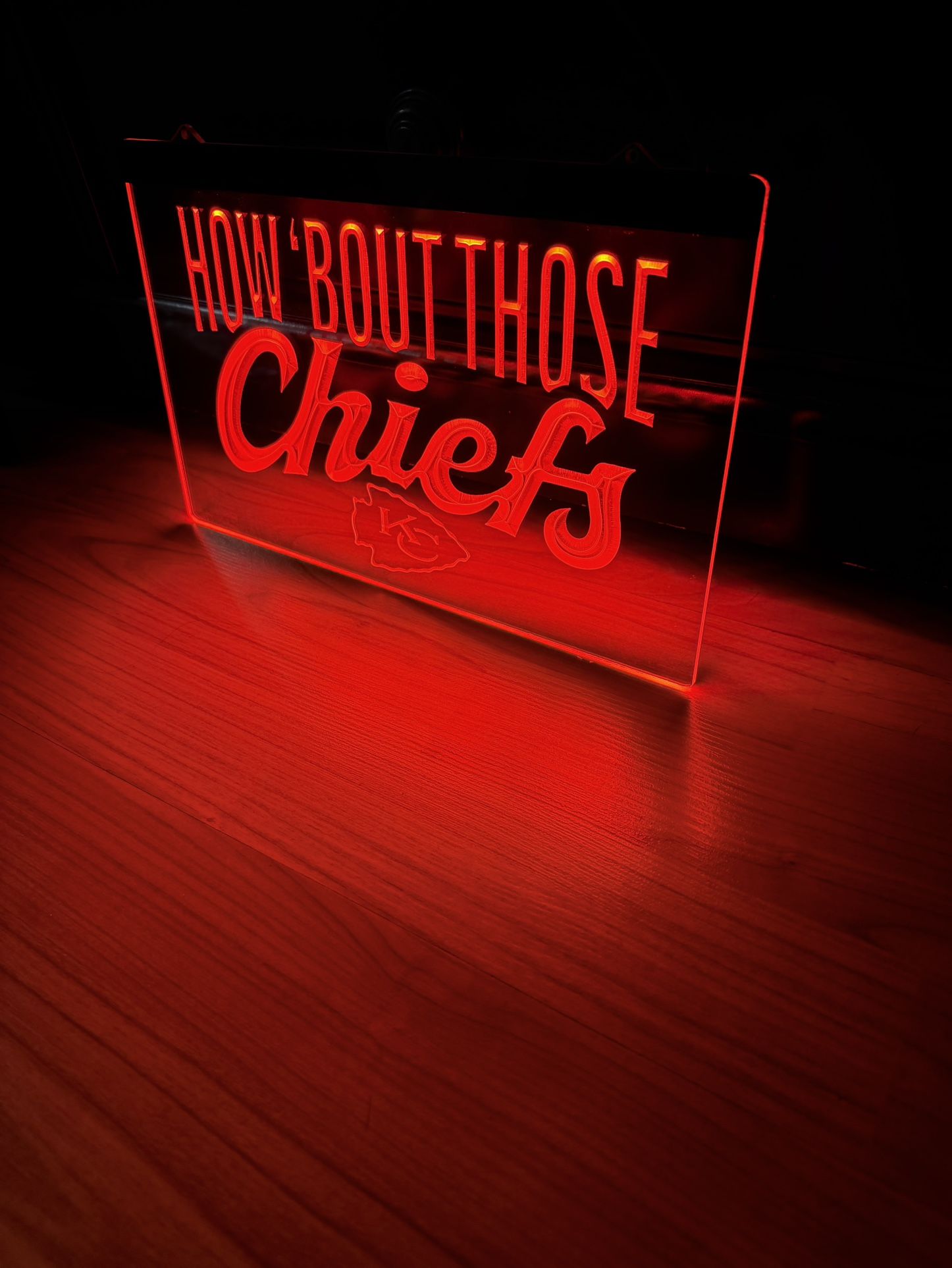 KANSAS CITY CHIEFS LED NEON LIGHT SIGN 8x12