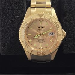 Gold Invicta Pro Diver Watch - 69522 - New with Box