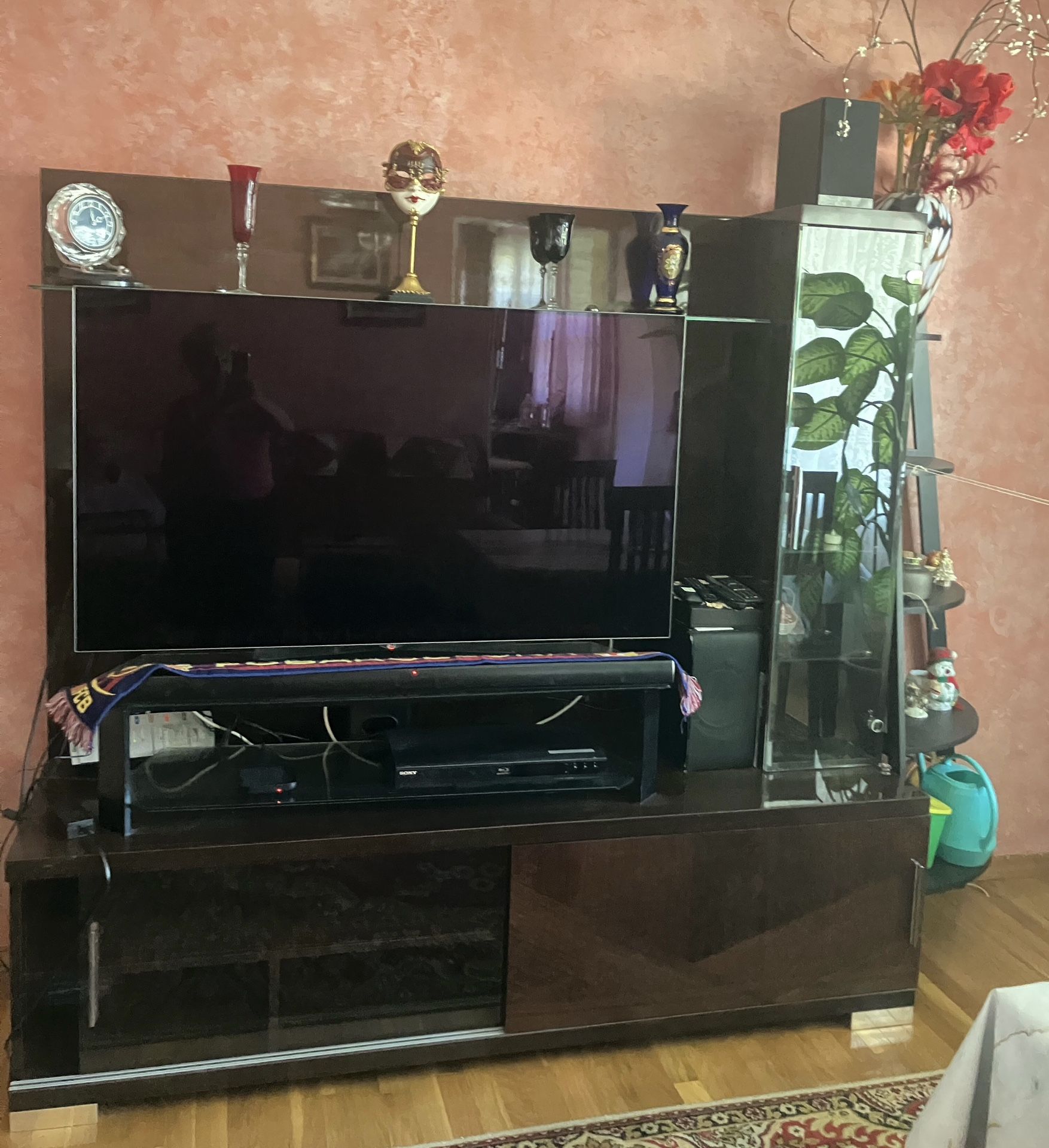 Modern Open Style TV Stand Bookshelf Living Room Furniture with storage