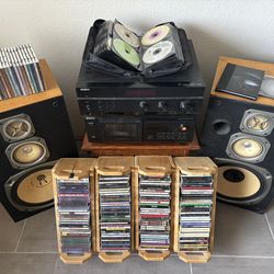 CD Player, Receiver,  Speakers & CD Collection
