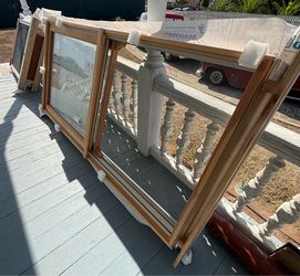 (2) TM Cobb wood windows  - new!