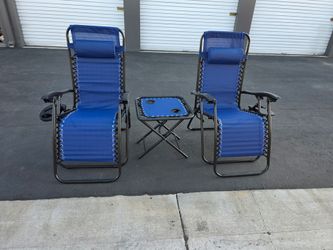 Set of 2 Relaxing Recliners Patio Chairs sillas