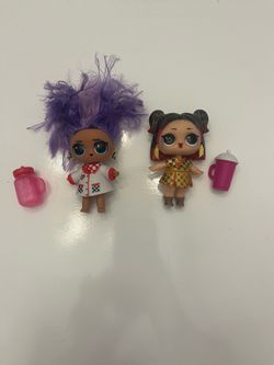 L.O.L. Surprise! Duo with Purple and Black Hair and Pink Accessories