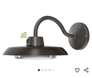 6663: New 35W LED Gooseneck Barn Light 8 Inch Outdoor Farmhouse Wall Light with Dusk to Dawn Photocell Pole/Wall Mounted Area Light for Barn Garage Ya