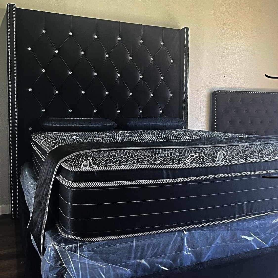 King & Queen Sizes Available / Complete Bed Frame With New Mattress Set