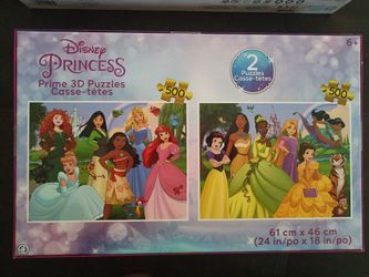 3D Puzzle Frozen 2 & Disney princess Prime 3D Puzzles Set of 4 Puzzles 500pcs Each

Condition of Frozen is used, but Complete and One bag is still sea