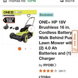 RYOBI CORDLESS MOWER