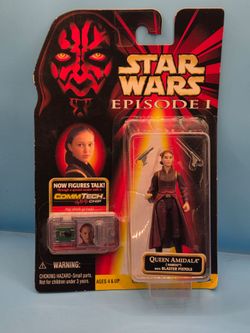Star Wars Episode I QUEEN AMIDALA Naboo CommTech Chip Figure 1999 Hasbro