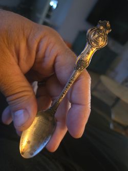 Antique sterling silver spoon Utah Mormon temple 1(contact info removed)