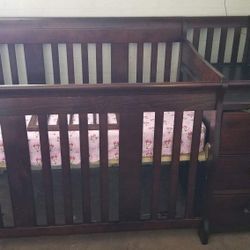 brown baby crib 