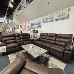 Brand New 😍 Beautiful Reclining Sofa & Loveseat Set @furniture Expo 