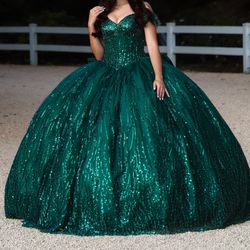 Quinceanera Dress Emerald Green 