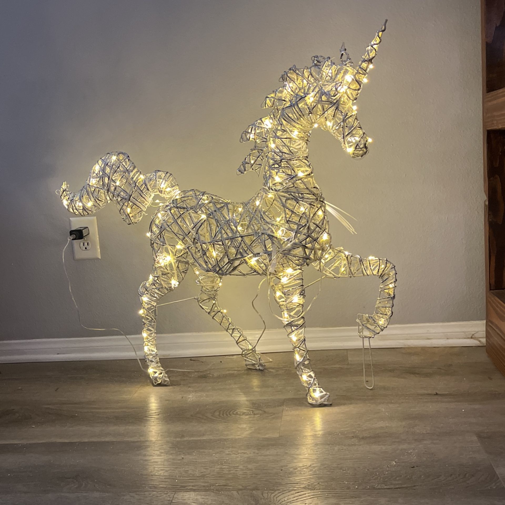 New 2' Tall White Unicorn Christmas Outdoor Decor