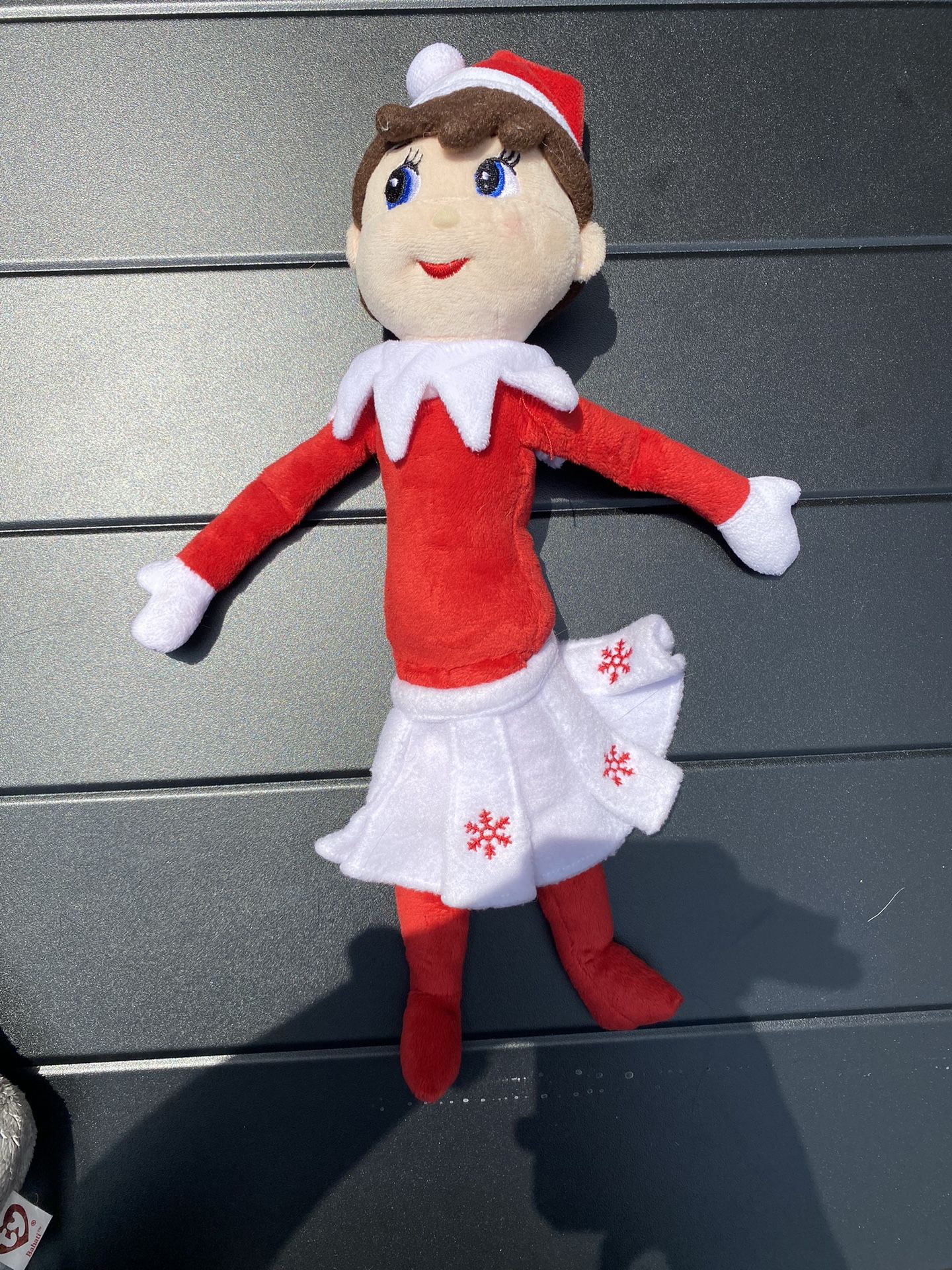 Christmas Elf On A Shelf Plush Girl Doll 14" Dated 2005 Snowflake Skirt