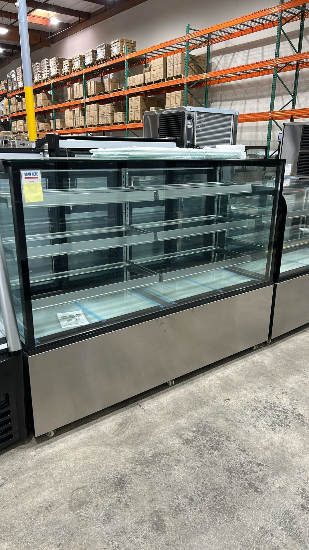 Polarman ARC-571Z 72″ Square Glass Refrigerated Bakery Display Case with LED Lighting