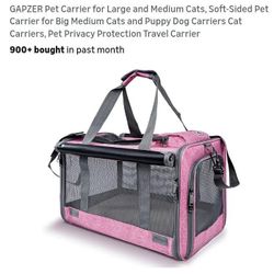 NEW PINK PET CARRIER FOR MEDIUM CAT OR SMALL DOG OR PUPPY