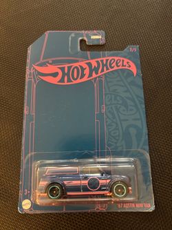 Hot Wheels ‘67 Austin Mini Van Blue and Pink 2022 54th Anniversary Diecast