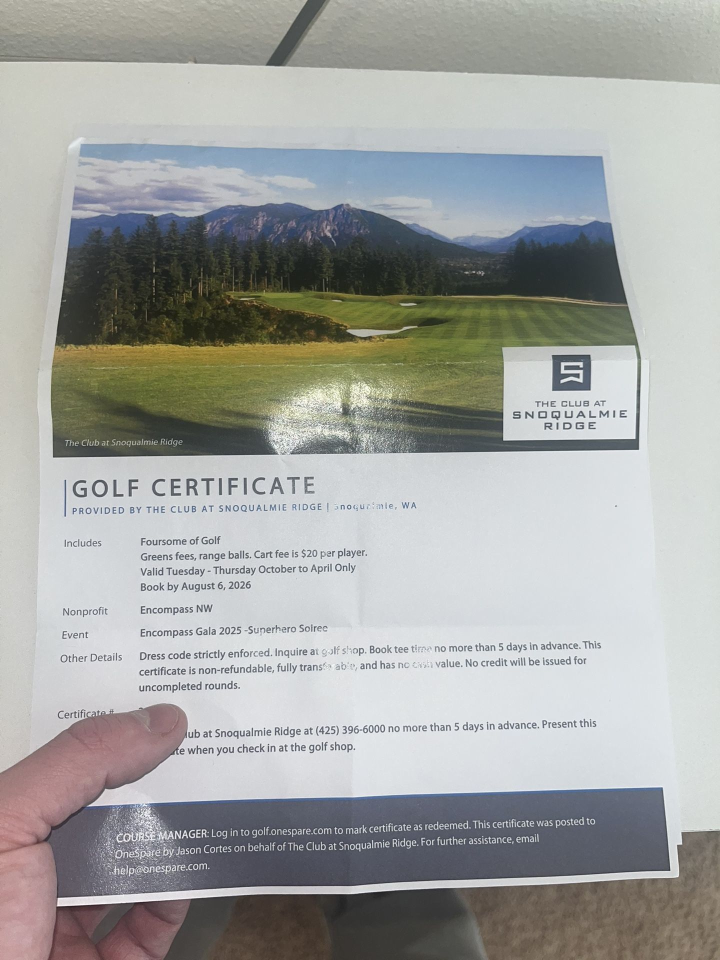 Snoqualmie Ridge Golf Round