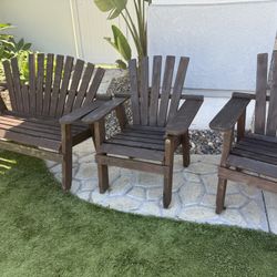 Wood Patio Set 