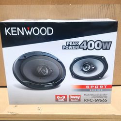 🚨 No Credit Needed 🚨 Kenwood Car Speakers 6"x9" 3-Way Coaxial Speaker System 400 Watts 1" Tweeters 🚨 Payment Options Available 🚨 