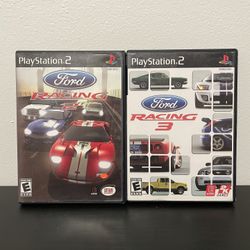 Ford Racing 2 & 3 PS2 PlayStation 2 Bundle Video Games CIB w/ Manual Retro 2K