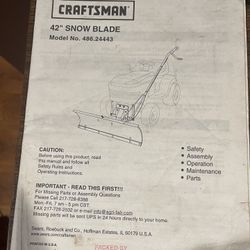 Craftsman 42 snow online blade