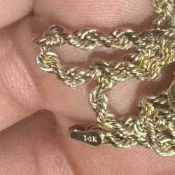 14k Rope Gold Chain 