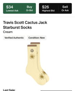 Travis Scott Cactus Jack Starburst Socks 
