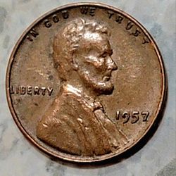1957 P Lincoln Wheat Cent Penny