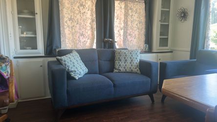 Loveseat and chair