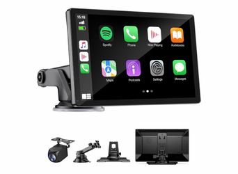 9" Wireless Apple Carplay Screen for Car with OTA Update, Backup Camera Touchscreen Apple Carplay & Android Auto with Voice Control/GPS Navigation/Mir