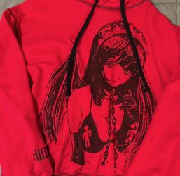 Billie Eilish Red Princess Blurry Hoodie