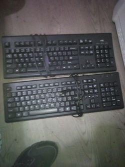 Lot of 2 Wired USB Desktop Keyboards