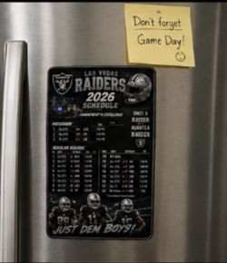🏈 2026 Football Schedule Refrigerator Magnets – 4" x 6"