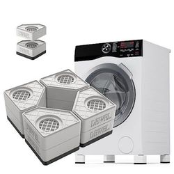 🧺 NEW Open Box – SEISSO 8-Pack Anti-Vibration Washer & Dryer Pads 🛠️ Double Heightened Pedestals | 1100 lbs Weight Capacity